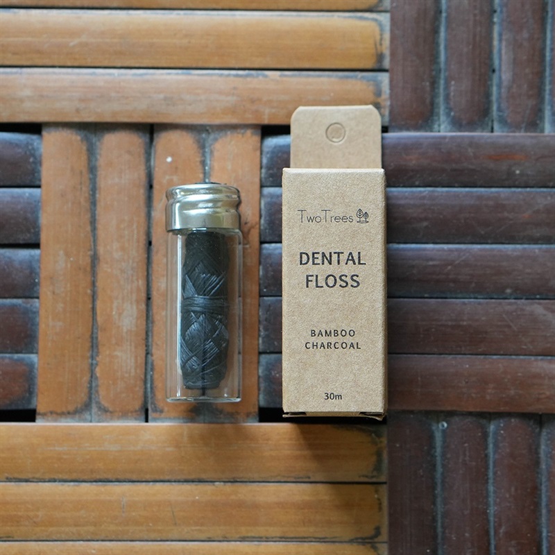 竹糸デンタルフロス：ペパーミント&活性炭